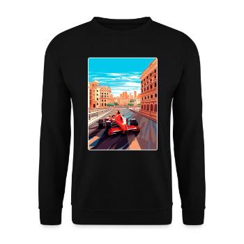 Valencia Circuit Motorsport Race Spain Travel Card - Unisex Sweatshirt - black - Front - Alina (178cm) & Michal (187cm)