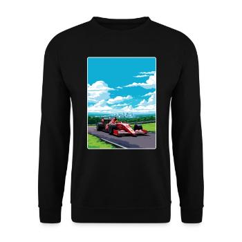 Design vif de voiture de course de formule - Sweat-shirt Unisexe - noir - Devant - Alina (178cm) & Michal (187cm)