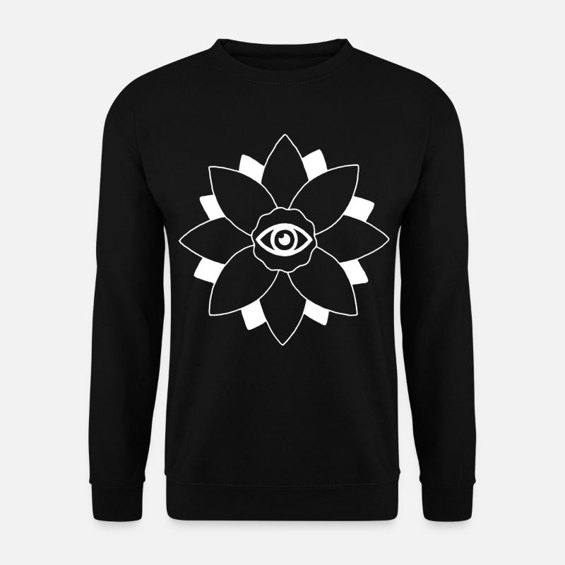 Fleur de lotus blanc - Sweat-shirt Unisexe - noir