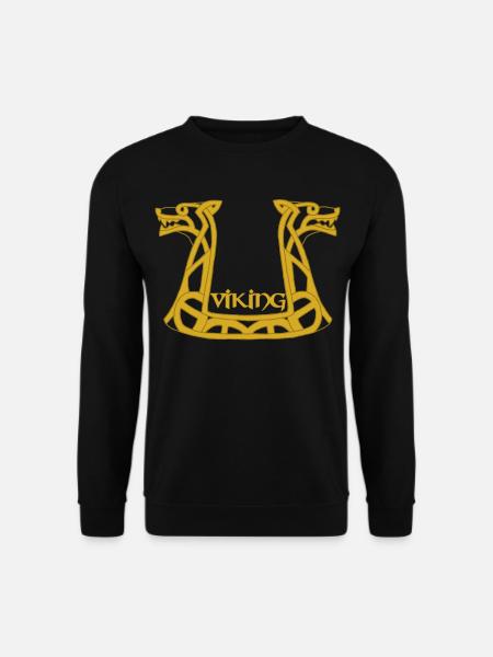 Wikinger Goldener Drache - Unisex Pullover - Schwarz