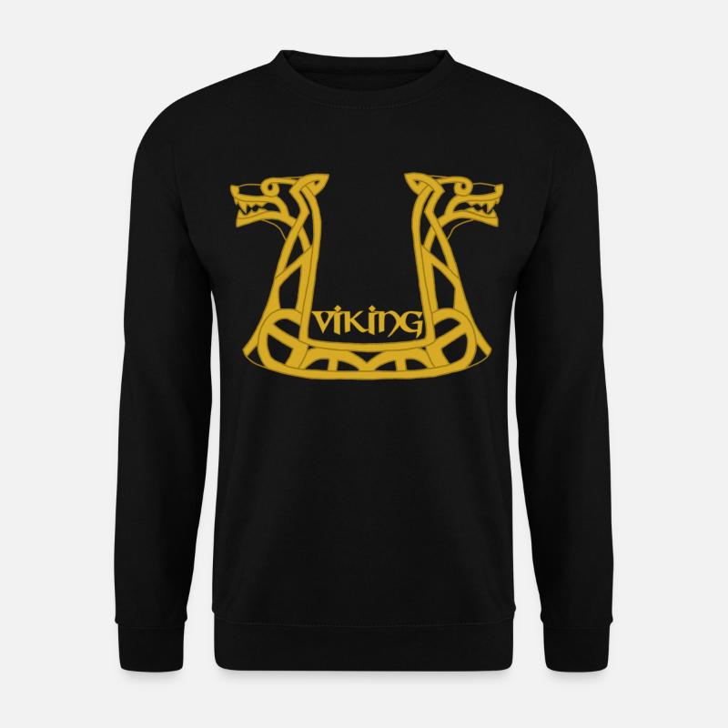 Wikinger Goldener Drache - Unisex Pullover - Schwarz