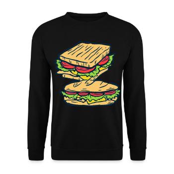 Sandwich Fast Food Cook Cooks Cook Cook - Unisex Sweatshirt - black - Front - Alina (178cm) & Michal (187cm)