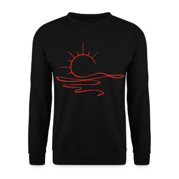 Sunset Sketch (Red) - Unisex Sweatshirt - black - Front - Alina (178cm) & Michal (187cm)