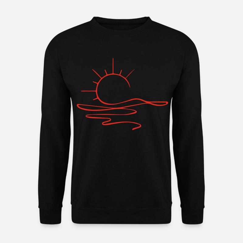 Sunset Sketch (Red) - Unisex Sweatshirt - black