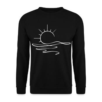Esquisse du coucher de soleil (blanc) - Sweat-shirt Unisexe - noir - Devant - Alina (178cm) & Michal (187cm)