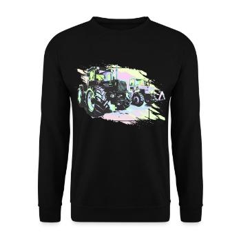 Old tractors - Unisex Sweatshirt - black - Front - Alina (178cm) & Michal (187cm)