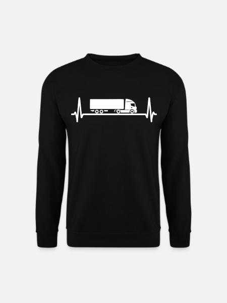 Electrocardiogramme camion - Sweat-shirt Unisexe - noir