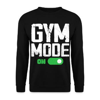 Gym Mode on Funny Beast Workout, Men Gym Lifting - Sweat-shirt Unisexe - noir - Devant - Alina (178cm) & Michal (187cm)