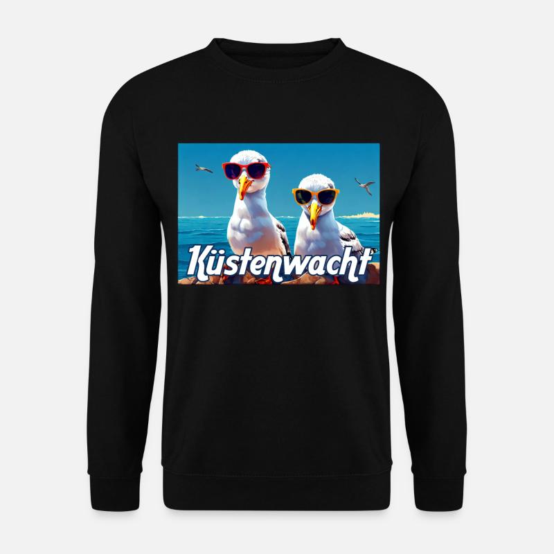 Küstenwacht Möwen - Unisex Pullover - Schwarz