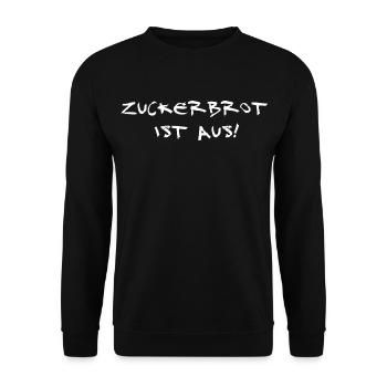 Zuckerbrot ist aus - Unisex Pullover - Schwarz - Vorne - Alina (178cm) & Michal (187cm)