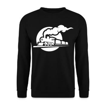 Railway Sketch - Unisex Sweatshirt - black - Front - Alina (178cm) & Michal (187cm)