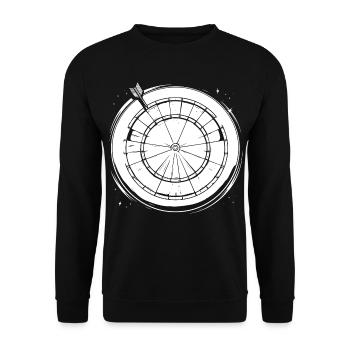 Dart Drawing - Unisex Sweatshirt - black - Front - Alina (178cm) & Michal (187cm)
