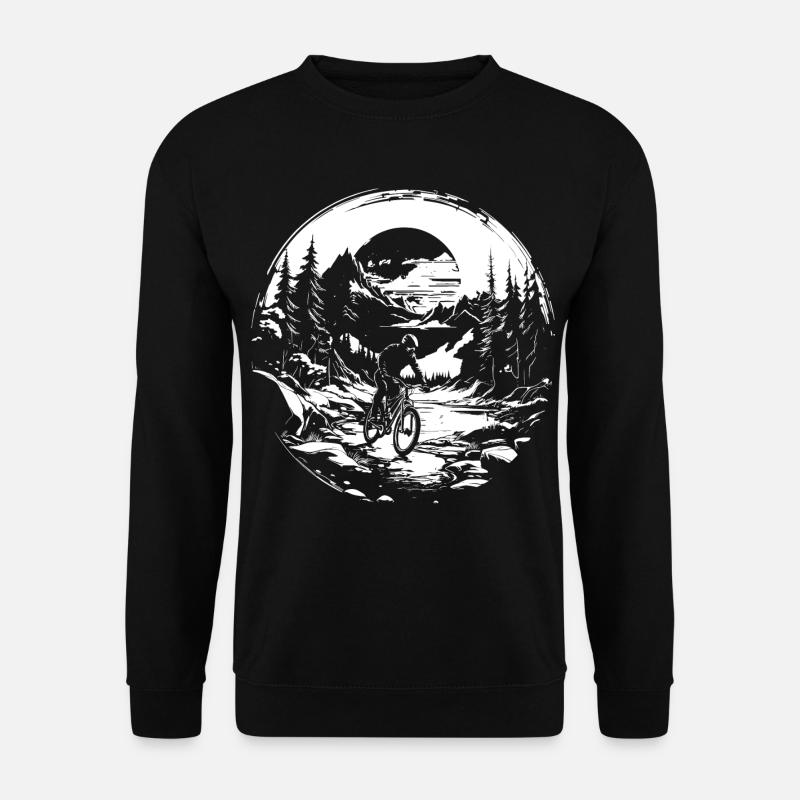 Mountain Biker Graphic - Unisex Sweatshirt - black