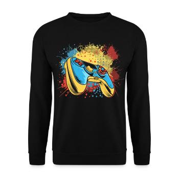 Graffiti de jeu - Sweat-shirt Unisexe - noir - Devant - Alina (178cm) & Michal (187cm)
