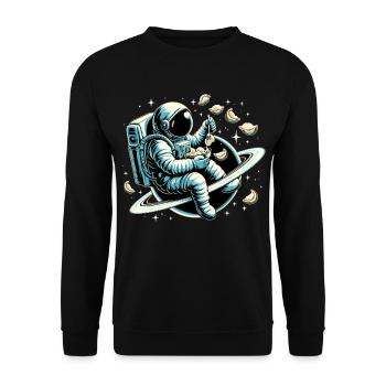 Astronaute Vareniki Cadeau Yummy - Sweat-shirt Unisexe - noir - Devant - Alina (178cm) & Michal (187cm)