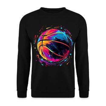 Retro Basketball Vaporwave - Unisex Sweatshirt - black - Front - Alina (178cm) & Michal (187cm)
