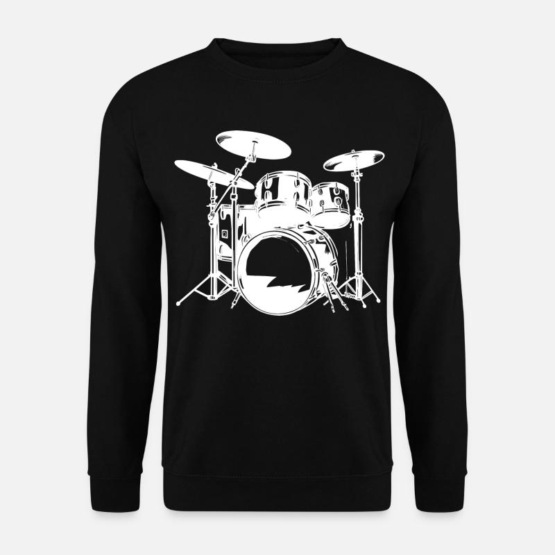 Drumkit Drawing - Unisex Sweatshirt - black