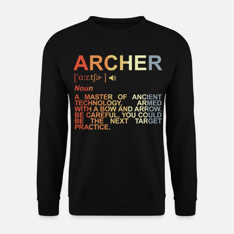 Bogenschütze Begriffserklärung - Unisex Pullover - Schwarz
