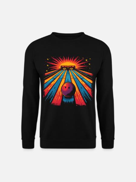 Bowling Cartoon Look - Unisex Pullover - Schwarz