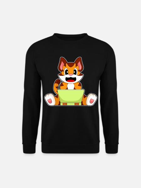 Tiger Laptop - Unisex Sweatshirt - black