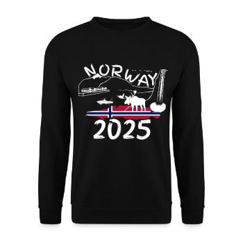 Norway 2025 Ling with Mountains and Moose Fishing - Unisex Sweatshirt - black - Front - Alina (178cm) & Michal (187cm)