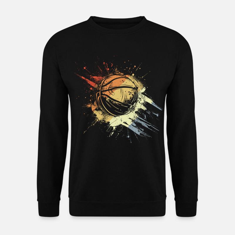 Basketball Ball Retro - Unisex Pullover - Schwarz