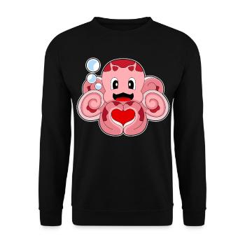 Cœur de pieuvre - Sweat-shirt Unisexe - noir - Devant - Alina (178cm) & Michal (187cm)