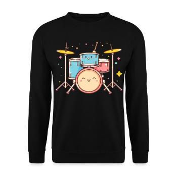 Trapset Cartoon Look - Unisex Pullover - Schwarz - Vorne - Alina (178cm) & Michal (187cm)