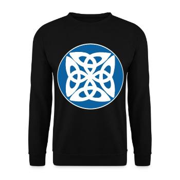 Symbole celte bleu - Sweat-shirt Unisexe - noir - Devant - Alina (178cm) & Michal (187cm)