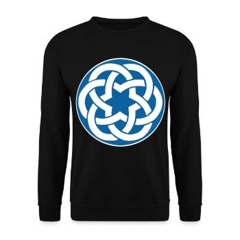 étoile celte bleu - Sweat-shirt Unisexe - noir - Devant - Alina (178cm) & Michal (187cm)