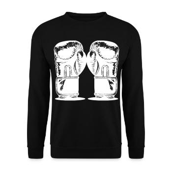 Boxhandschuhe - Unisex Pullover - Schwarz - Vorne - Alina (178cm) & Michal (187cm)