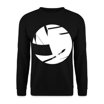 Volleyball Comic Look - Unisex Sweatshirt - black - Front - Alina (178cm) & Michal (187cm)