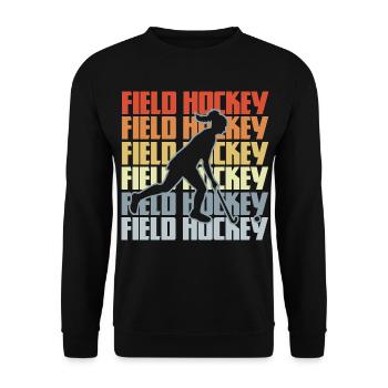 Vintage Hockey - Sweat-shirt Unisexe - noir - Devant - Alina (178cm) & Michal (187cm)