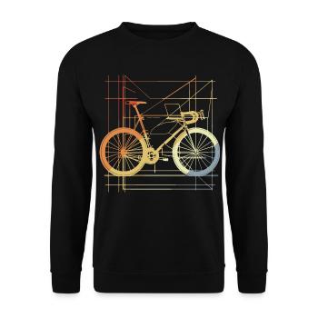 Bicycle Drawing Retro - Unisex Sweatshirt - black - Front - Alina (178cm) & Michal (187cm)