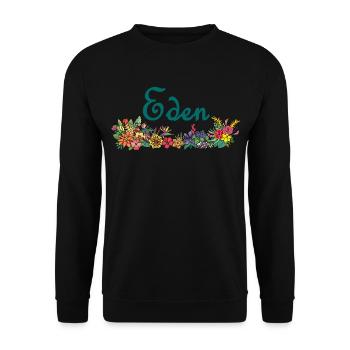 Flowers and paradise - Unisex Sweatshirt - black - Front - Alina (178cm) & Michal (187cm)