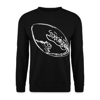 Football Ball Drawing - Unisex Sweatshirt - black - Front - Alina (178cm) & Michal (187cm)