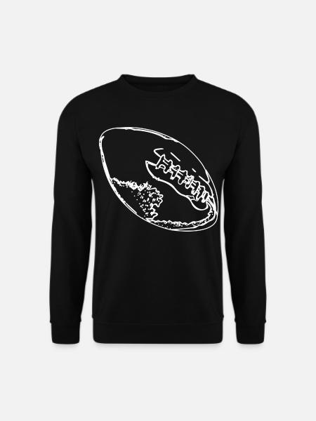 Football Ball Drawing - Unisex Sweatshirt - black