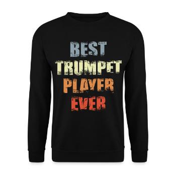 Bester Trompetenspieler - Unisex Pullover - Schwarz - Vorne - Alina (178cm) & Michal (187cm)