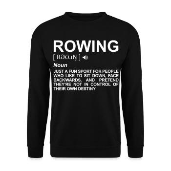 Rowing Dictionary - Unisex Sweatshirt - black - Front - Alina (178cm) & Michal (187cm)