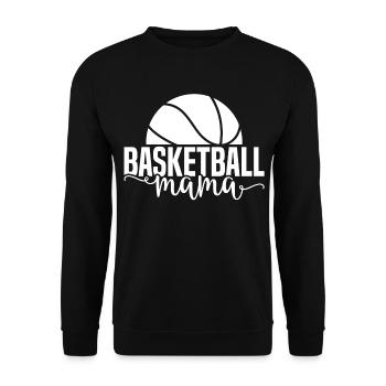 Basketball mama weiß - Unisex Pullover - Schwarz - Vorne - Alina (178cm) & Michal (187cm)