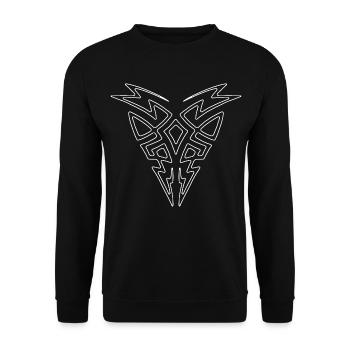 Tribal 2 white R6Z - Unisex Sweatshirt - black - Front - Alina (178cm) & Michal (187cm)