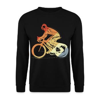 Look vintage cycliste - Sweat-shirt Unisexe - noir - Devant - Alina (178cm) & Michal (187cm)