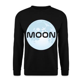 Mond - Unisex Pullover - Schwarz - Vorne - Alina (178cm) & Michal (187cm)