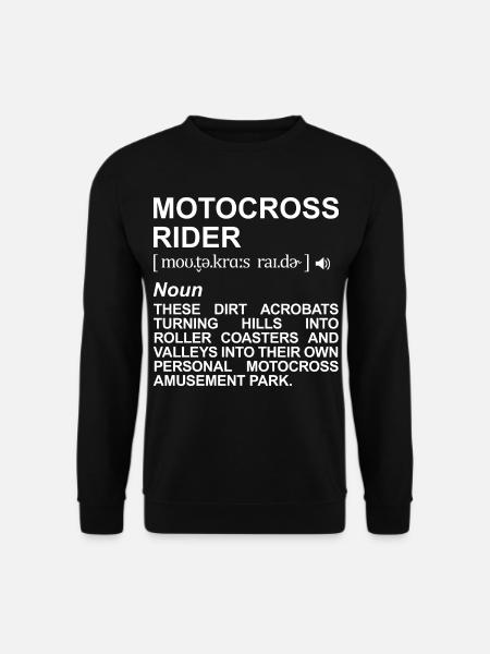 Motocross rider definition - Unisex Sweatshirt - black