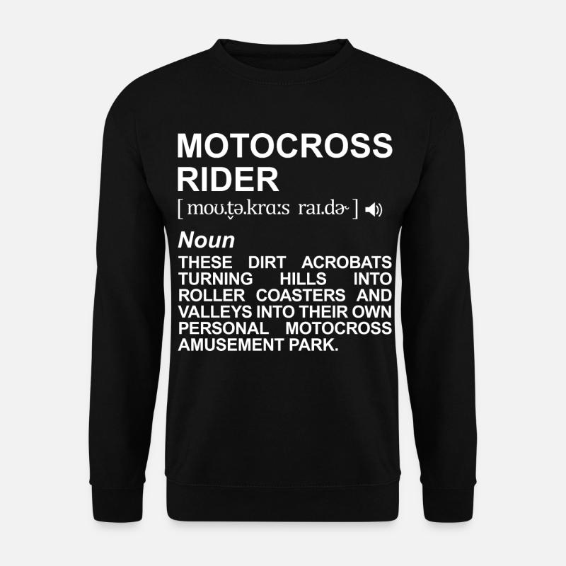 Motocrossfahrer Definition - Unisex Pullover - Schwarz