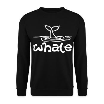 La queue de la baleine (blanc) - Sweat-shirt Unisexe - noir - Devant - Alina (178cm) & Michal (187cm)