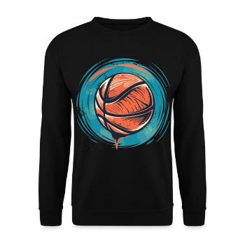 Basketball Ball Zeichnung - Unisex Pullover - Schwarz - Vorne - Alina (178cm) & Michal (187cm)