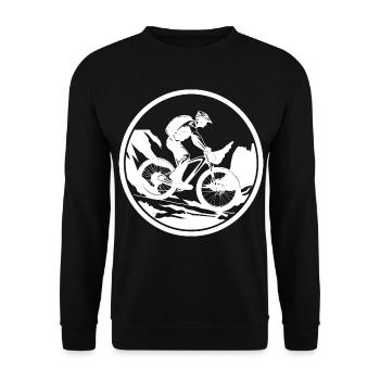 Radfahrer - Unisex Pullover - Schwarz - Vorne - Alina (178cm) & Michal (187cm)