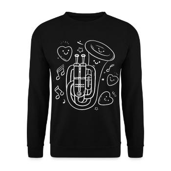 Tuba Bande dessinée - Sweat-shirt Unisexe - noir - Devant - Alina (178cm) & Michal (187cm)