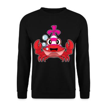 Krabbe Geburtstag Partyhut - Unisex Pullover - Schwarz - Vorne - Alina (178cm) & Michal (187cm)